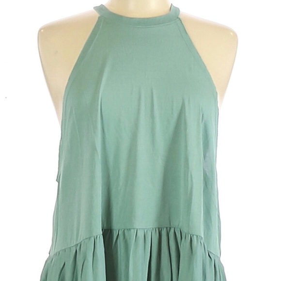 Kimchi Blue mint green sleeveless top peplum inspired size Medium - Picture 2 of 6
